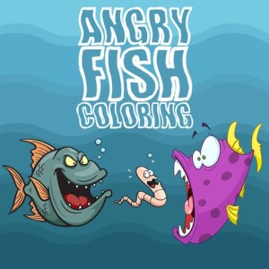 Angry Fish Coloring Game icon