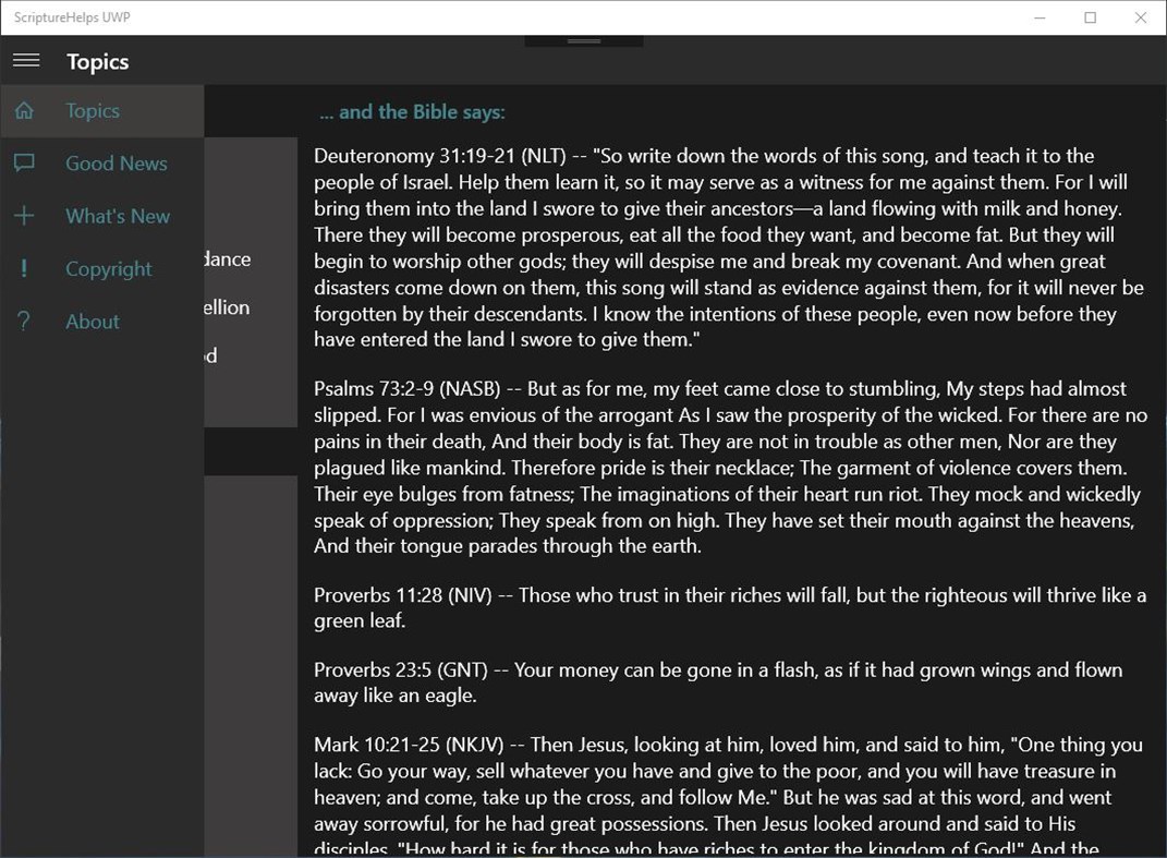 #2. ScriptureHelps UWP (Windows) Podle: SonCoder