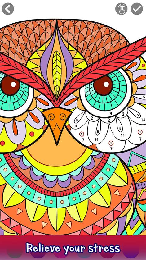 Adult Color by Number Coloring Book Pages for Windows 10
