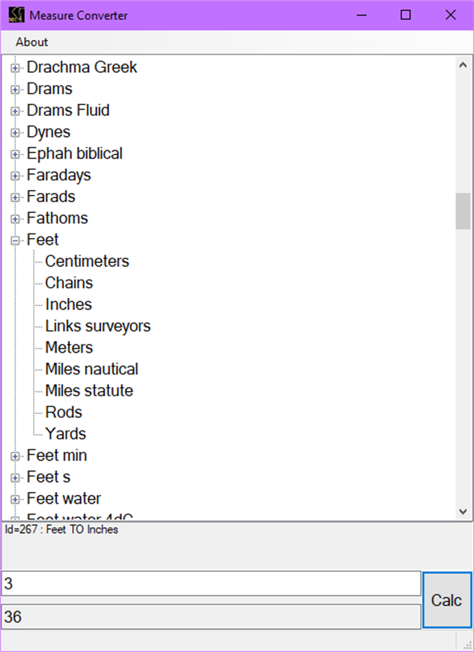 Unit Measurement Converter (Windows) Podle: Frozen Elephant Inc.