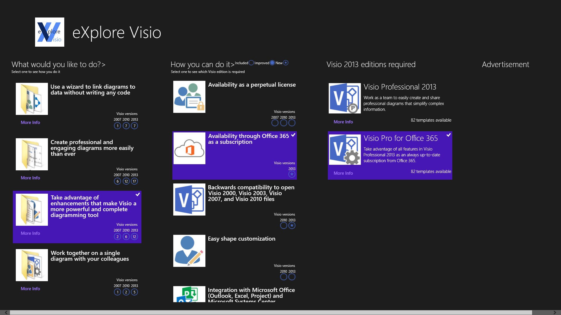 Most available. Microsoft Visio для Windows 10.