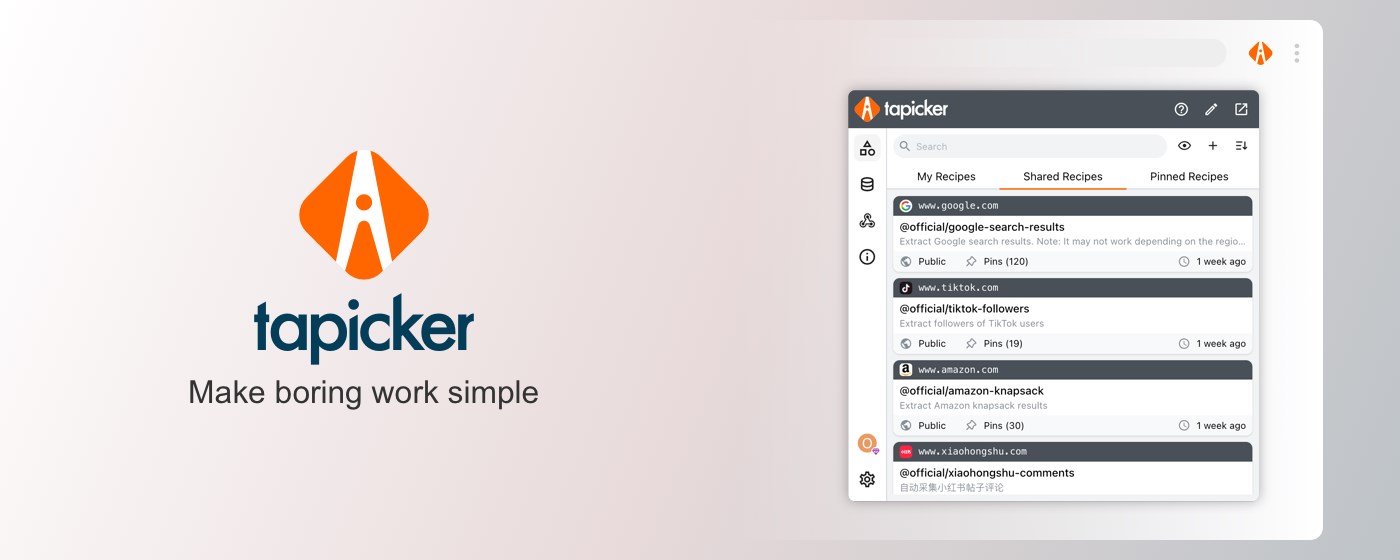Tapicker - Web Automation for Data Scraper marquee promo image