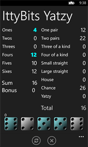 IttyBits Yatzy screenshot 1