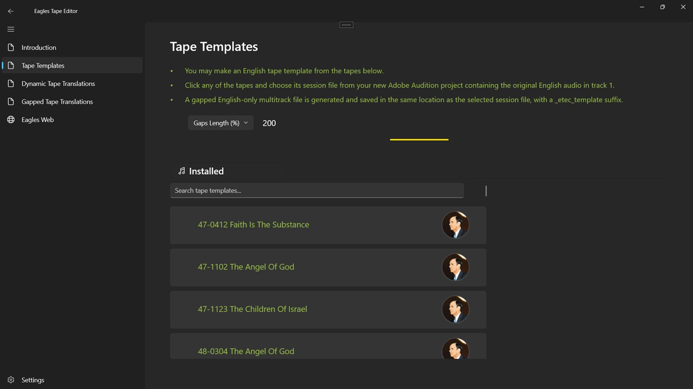 #2. Eagles Tape Editor (Windows) Por: Amos Sitenda