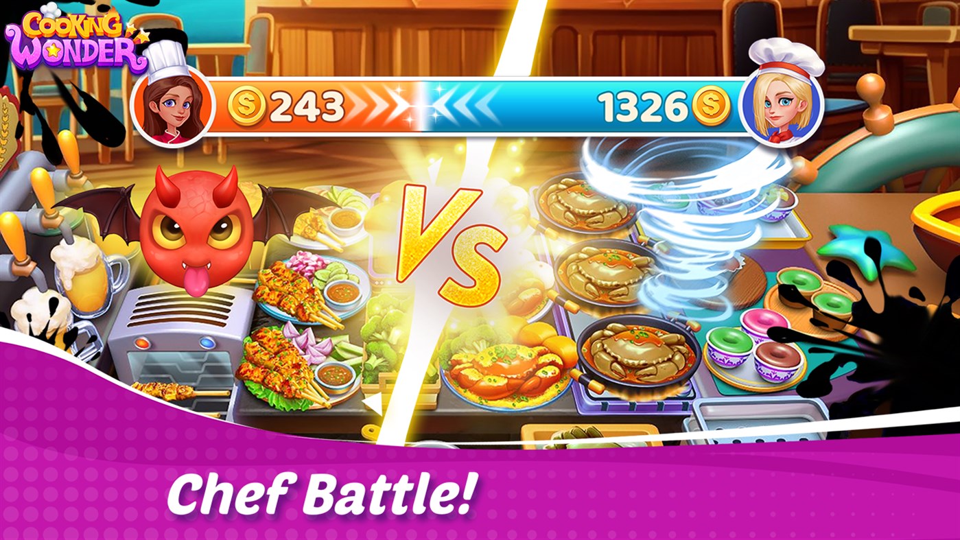 #4. Cooking Wonder: Cooking Games (Windows) By: MIRACLE GAMES INC.