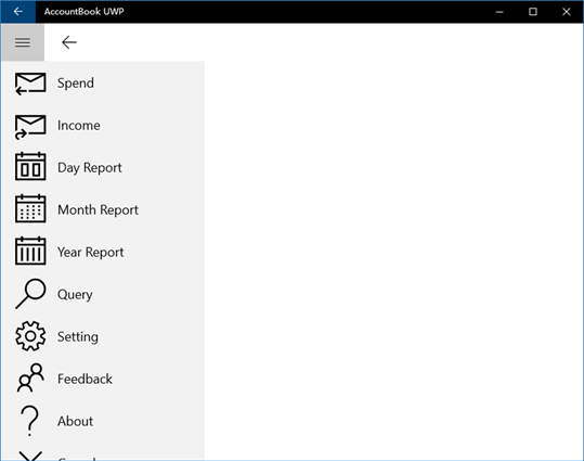 AccountBook UWP screenshot 1
