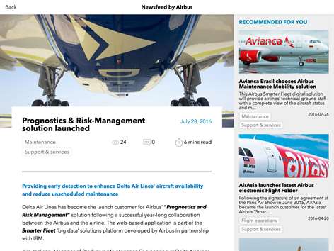 Newsfeed for Customers by Airbus Screenshots 2