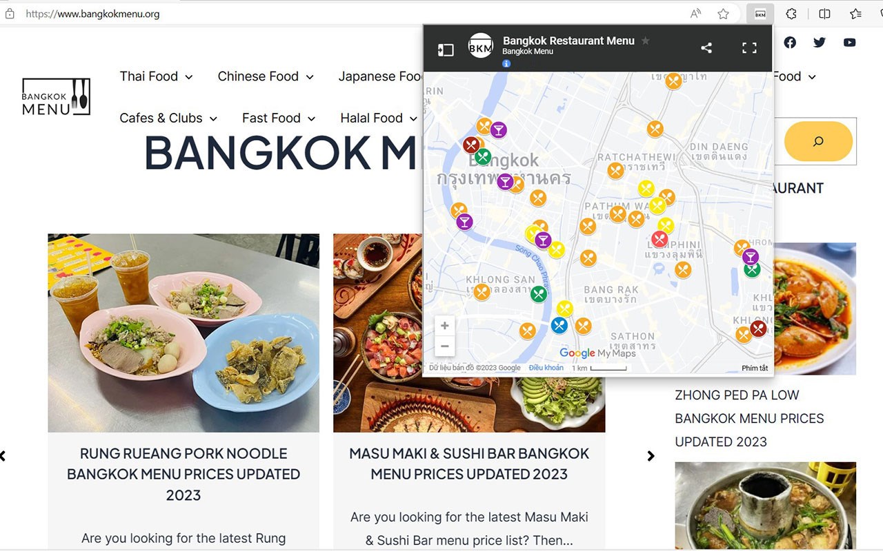Bangkok Restaurants Map