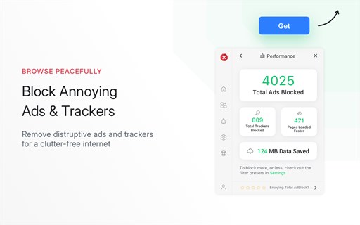 Total Adblock - Powerful Ad Blocker & Tracker Removal