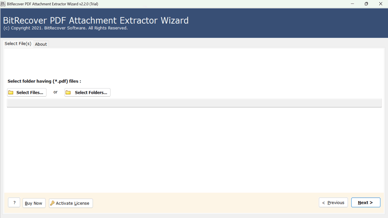 Snapshot 3 of BitRecover PDF Attachment Extractor