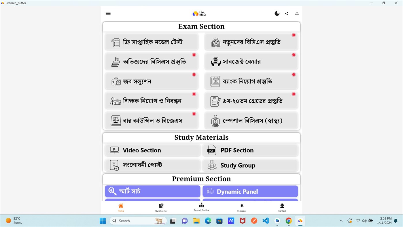 #1. Live MCQ (Windows) Podle: CrackTech Limited