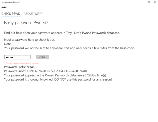 Is my password pwned? screenshot 1