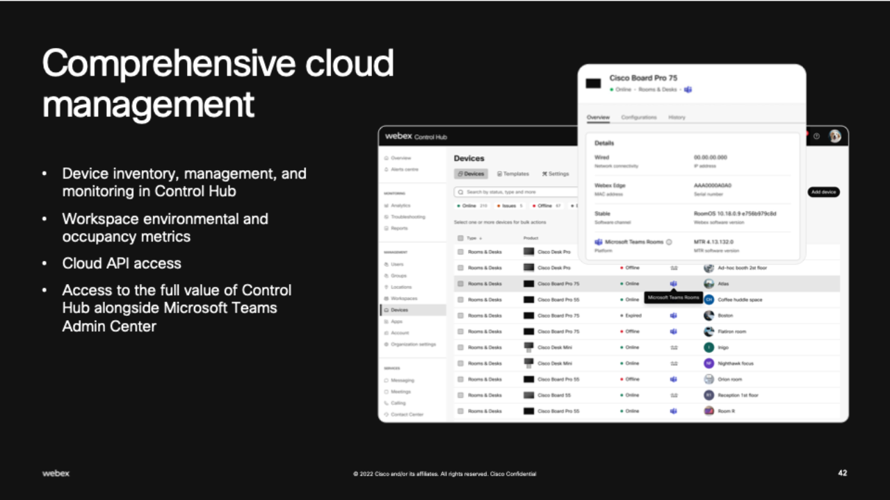 Snapshot 5 of Cisco Devices for Microsoft Teams Rooms