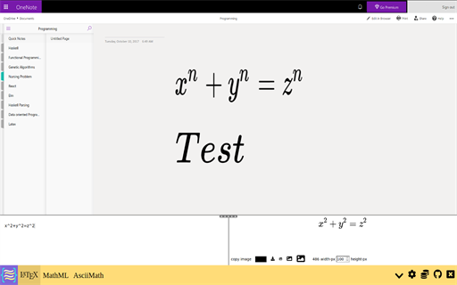 Math Equations Anywhere - LaTeX to Image Extension