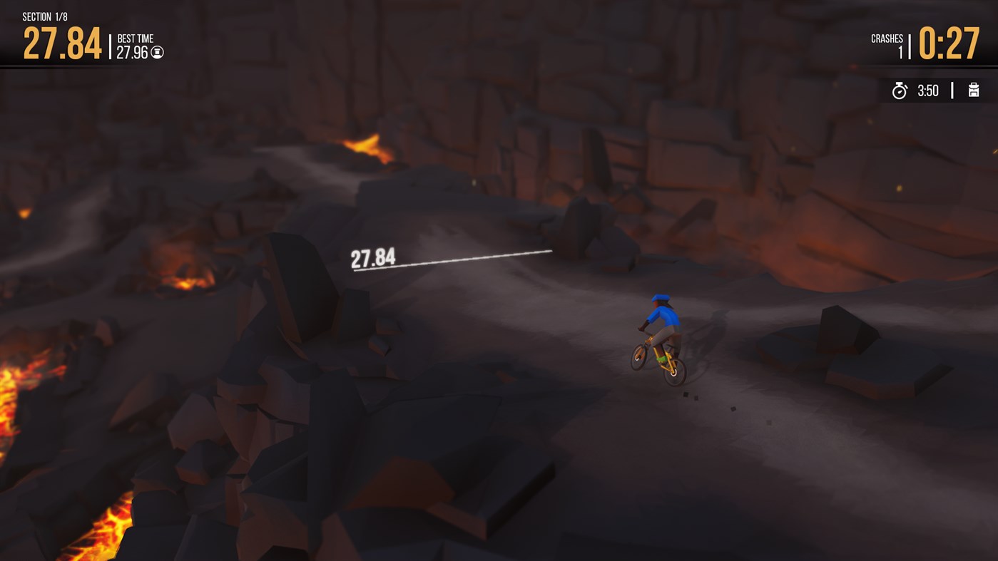 #5. Lonely Mountains: Downhill - Eldfjall Island (Windows) By: Megagon Industries