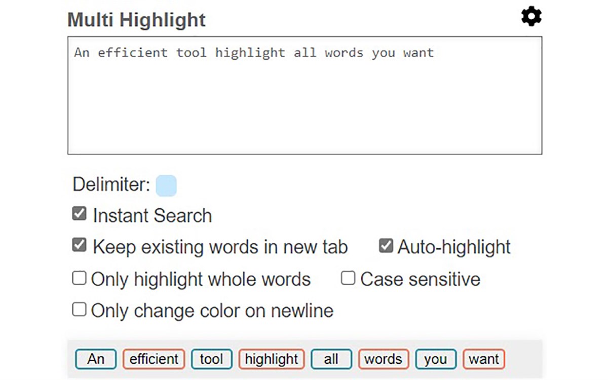 Multi Highlight - Efficient Multi Word Marker