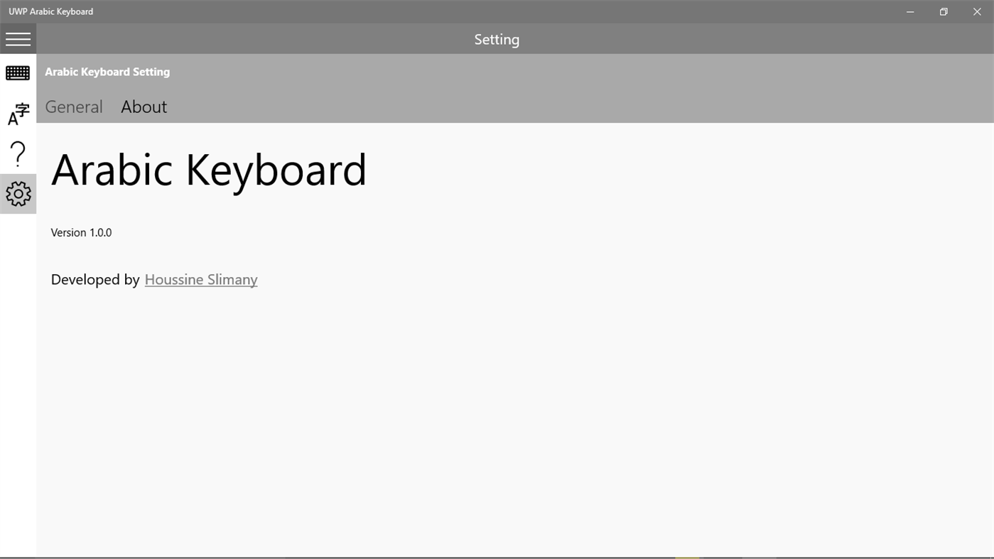 #6. UWP Arabic Keyboard (Windows) Podle: Houssine Developer