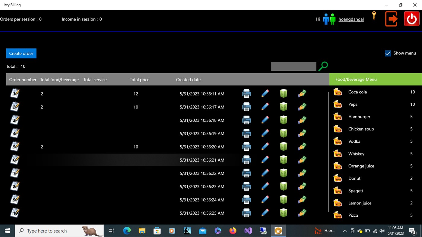#2. Izzy Billing (Windows) Podle: hoangdangal