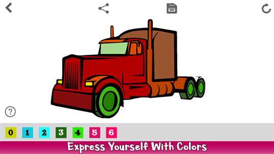 Tractors Color By Number - Vehicles Coloring Book screenshot 4