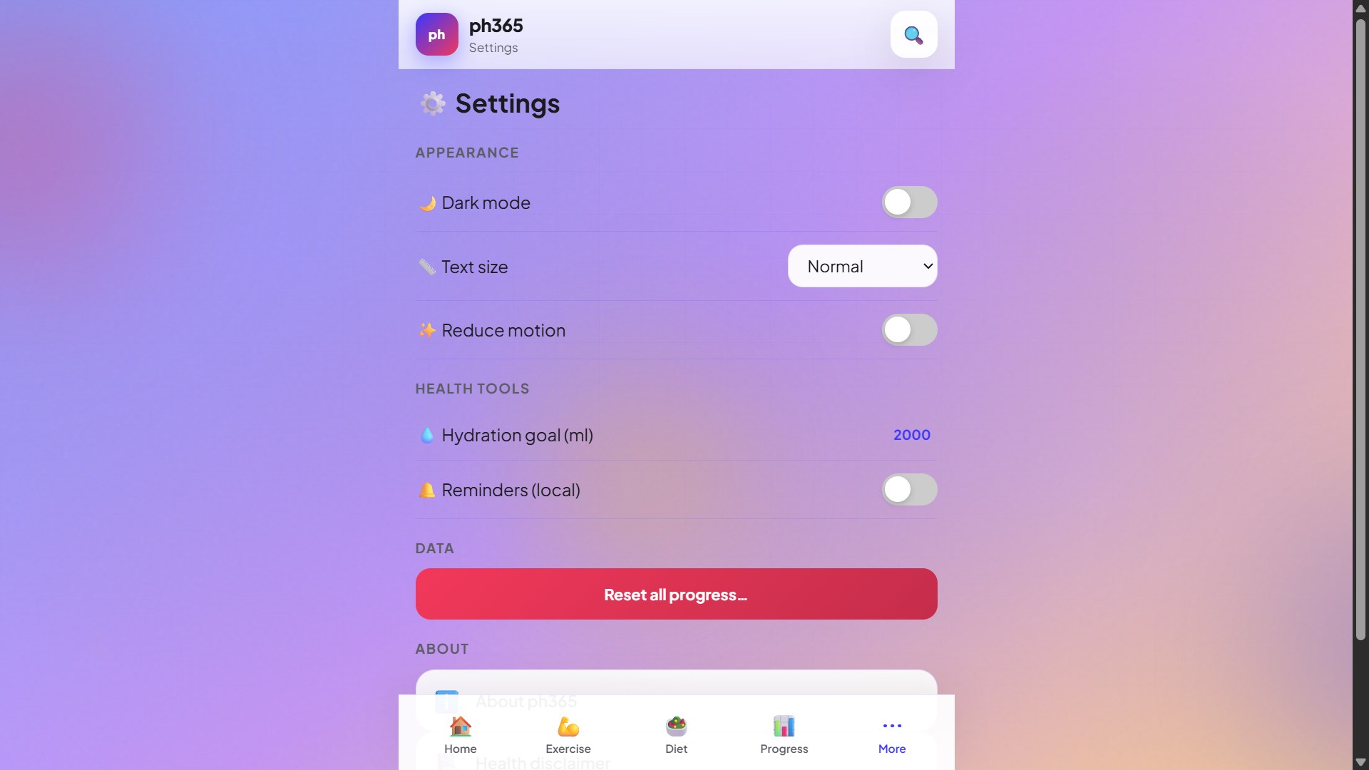 PH365 Fitness screenshot