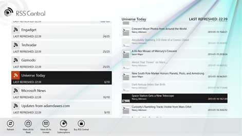 RSS Central Screenshots 2