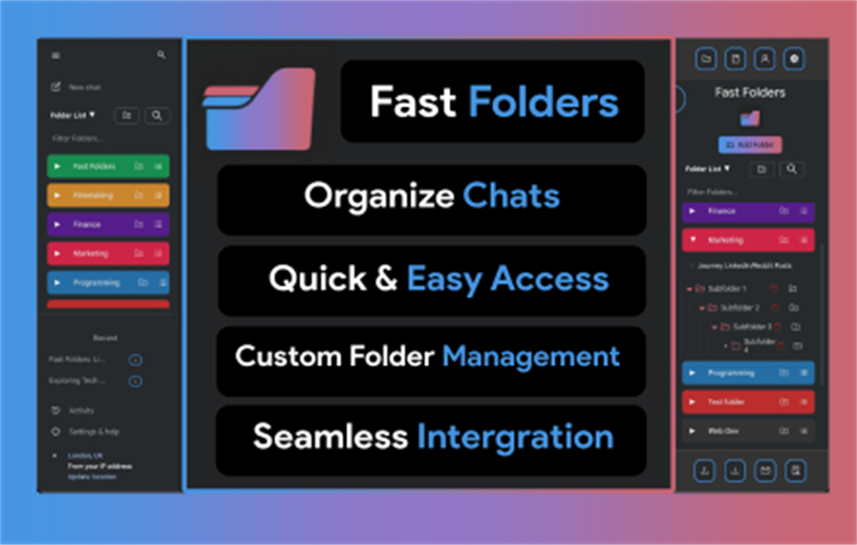 Google Gemini Folders & Chat organizer - Fast Folders