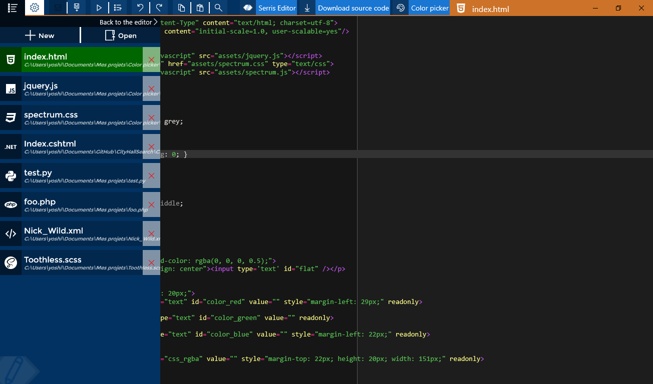The HTML Editor for Windows 10 Mobile