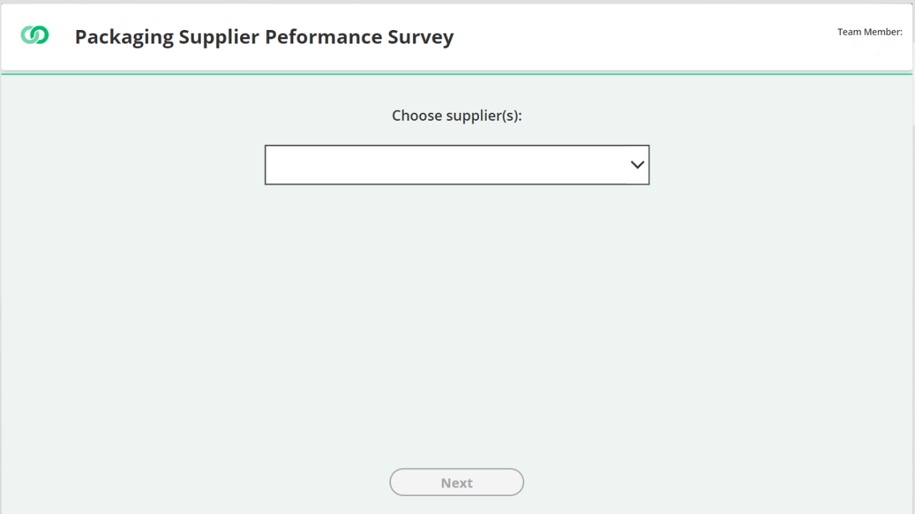 Snapshot 1 of Supplier Performance Survey Solution