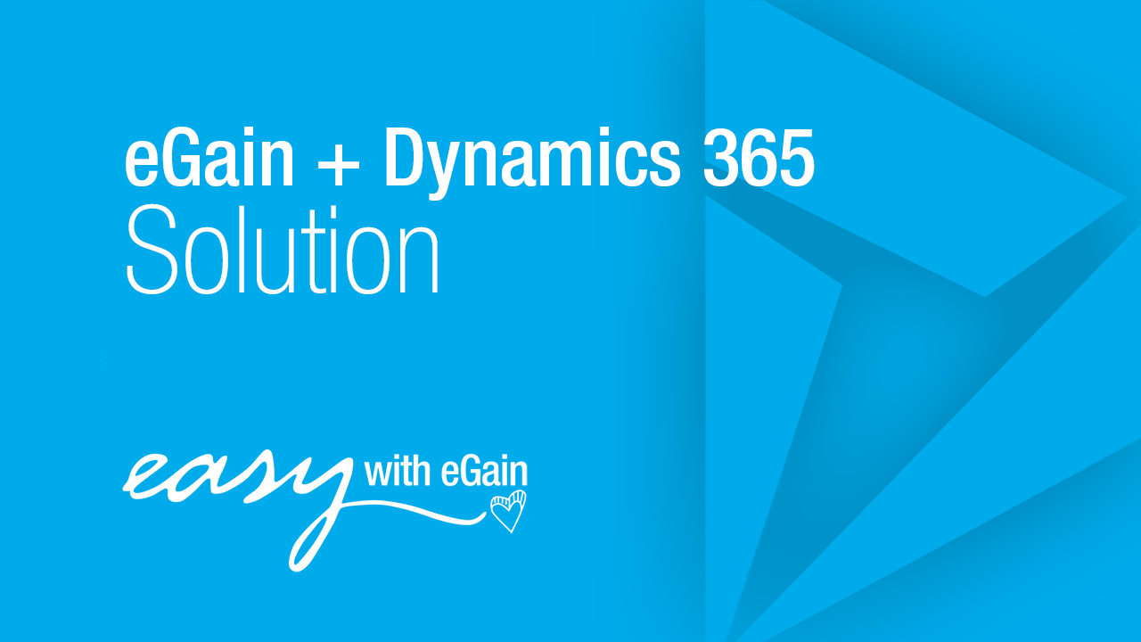 Snapshot 1 of eGain for Microsoft Dynamics