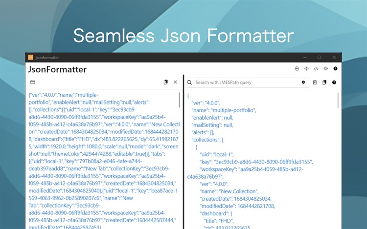 Formatter for Json - PC - (Windows)