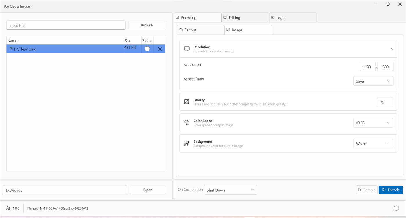 #1. Fox Media Encoder (Windows) 由: RoseusFox