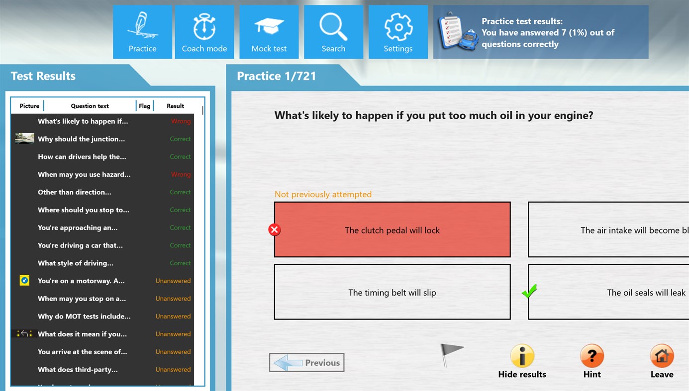 #5. PCV Theory Test 2021 UK (Windows) By: Deep River Development