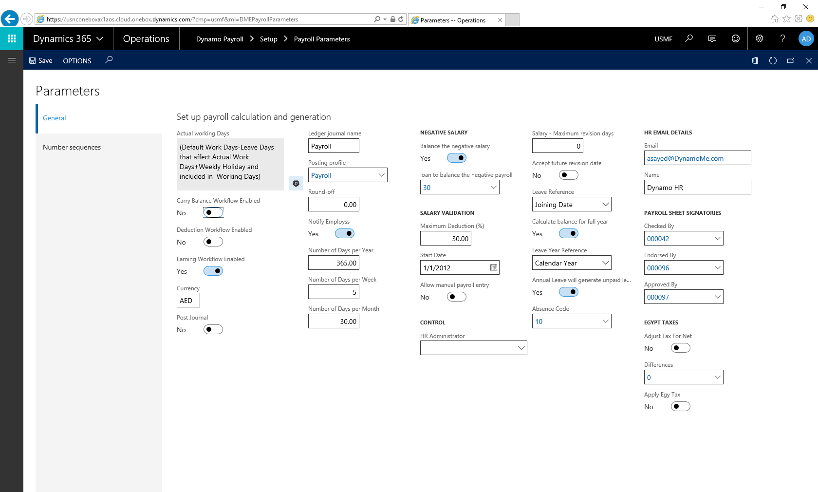 Snapshot 4 of Dynamo | HR - Payroll