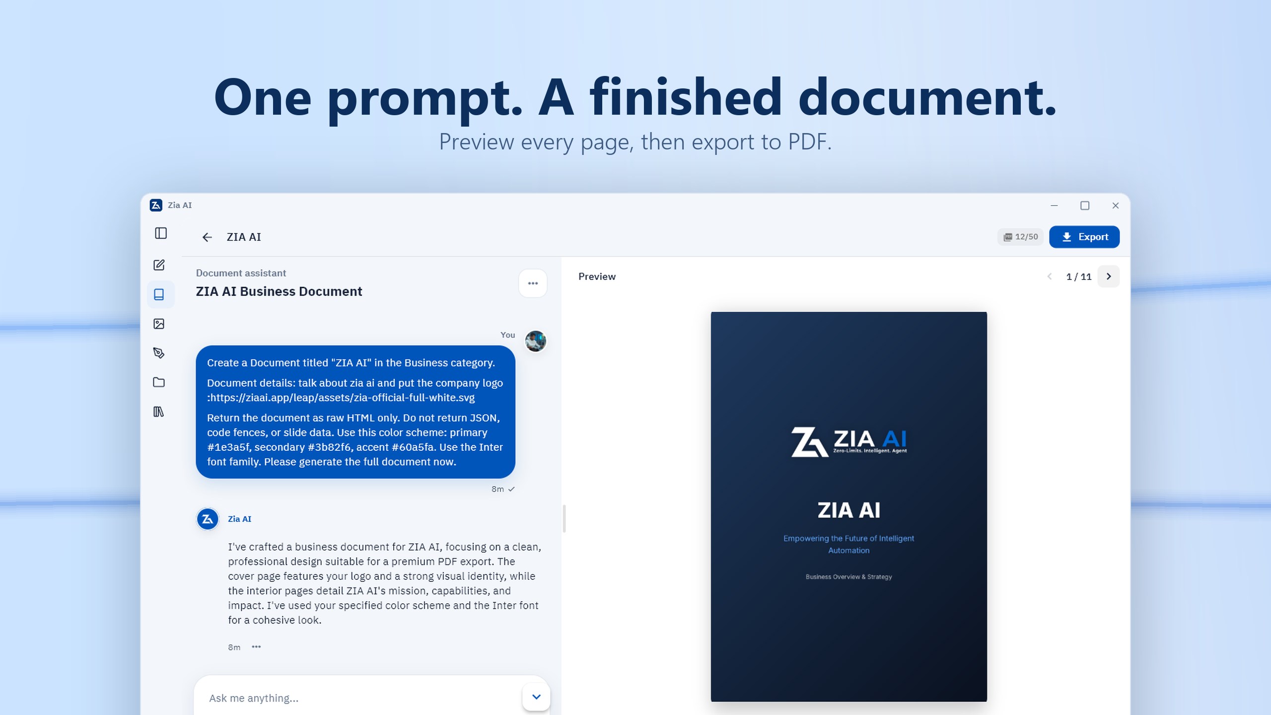 ZIA AI screenshot