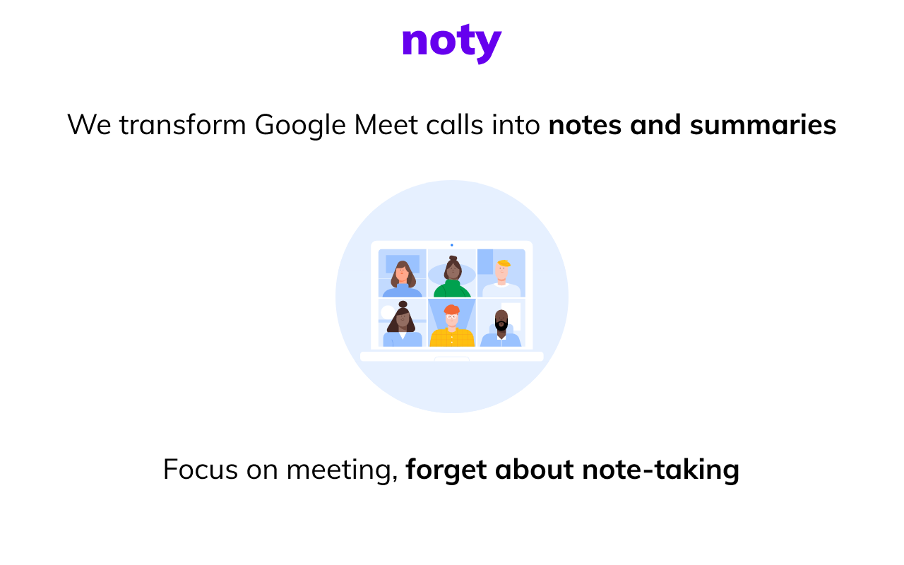 Noty - Google Meet Transcription & Analytics promo image