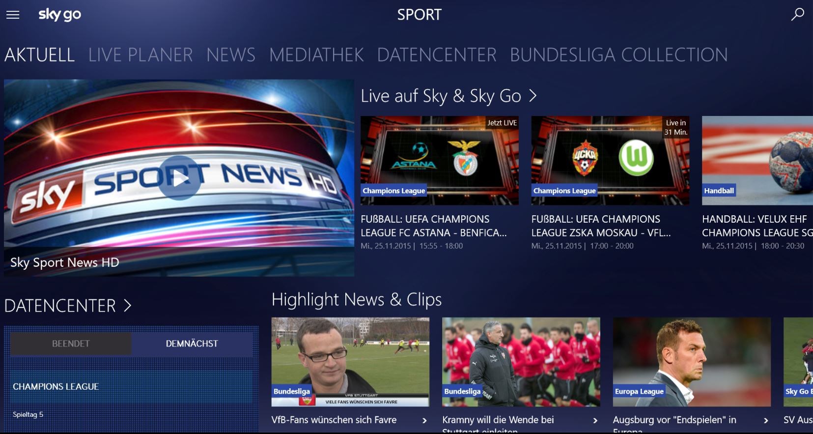 Sky Go Screenshot