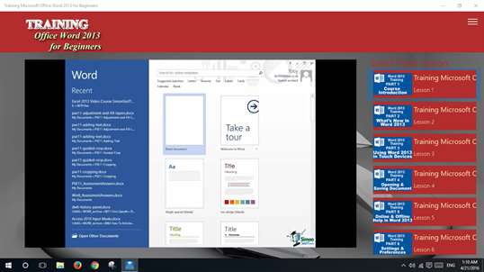 Training Microsoft Office Word 2013 for Beginners screenshot 1
