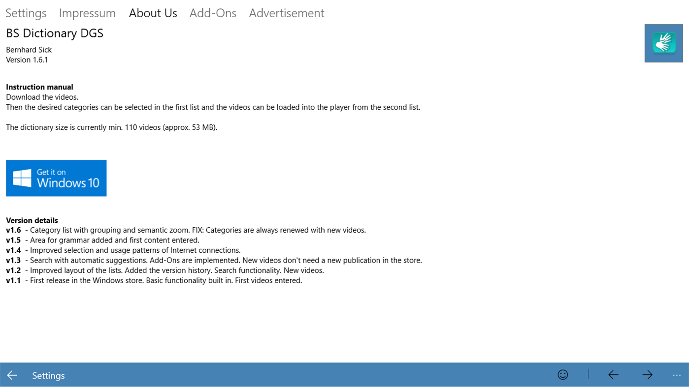 #4. BS Dictionary DGS (Windows) بواسطة: Bernhard Sick