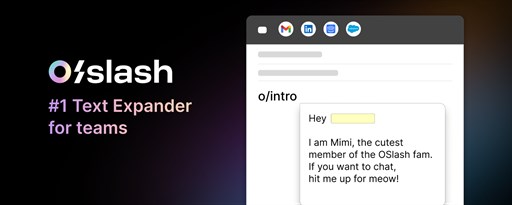 OSlash - Text Expander and Keyboard Shortcut marquee promo image