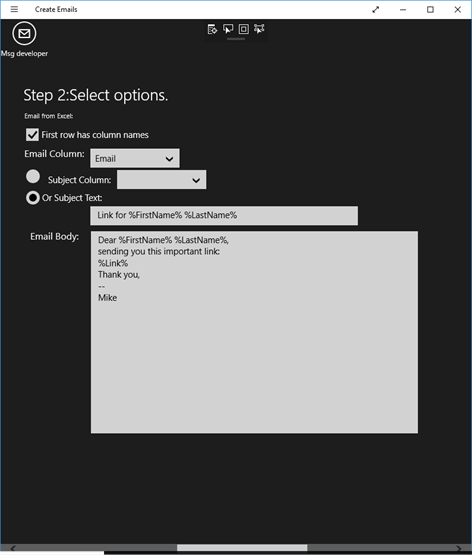 Create Emails Screenshots 2