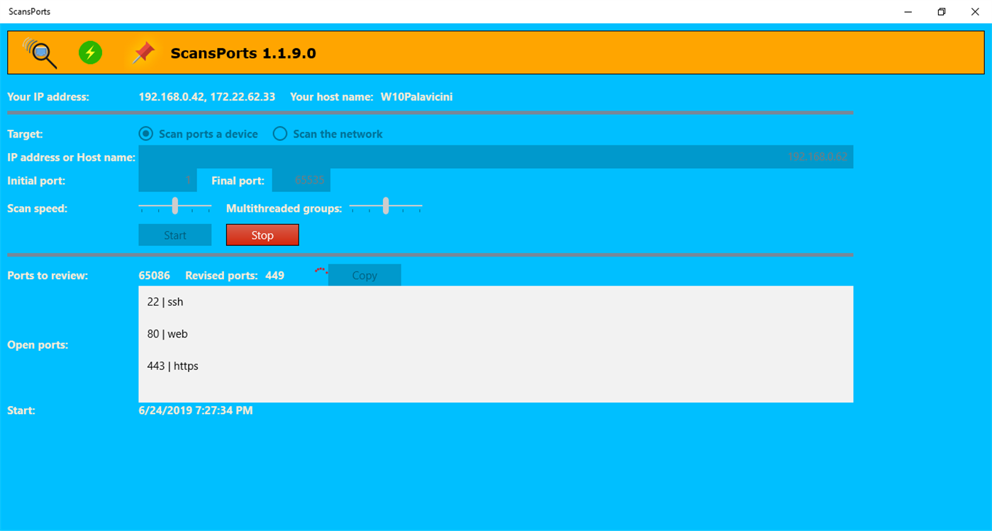 #1. ScansPorts (Windows) Tekijänä: DevelJOPH