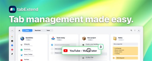 tabExtend - Easy Tab manager marquee promo image