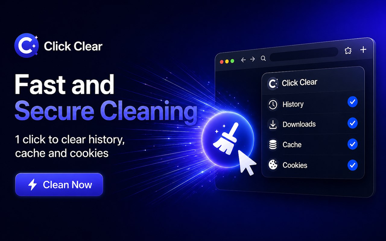 One-Click Cleaner - History, Cache & Cookies