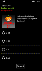 Halloween Trivia Crack Game screenshot 2