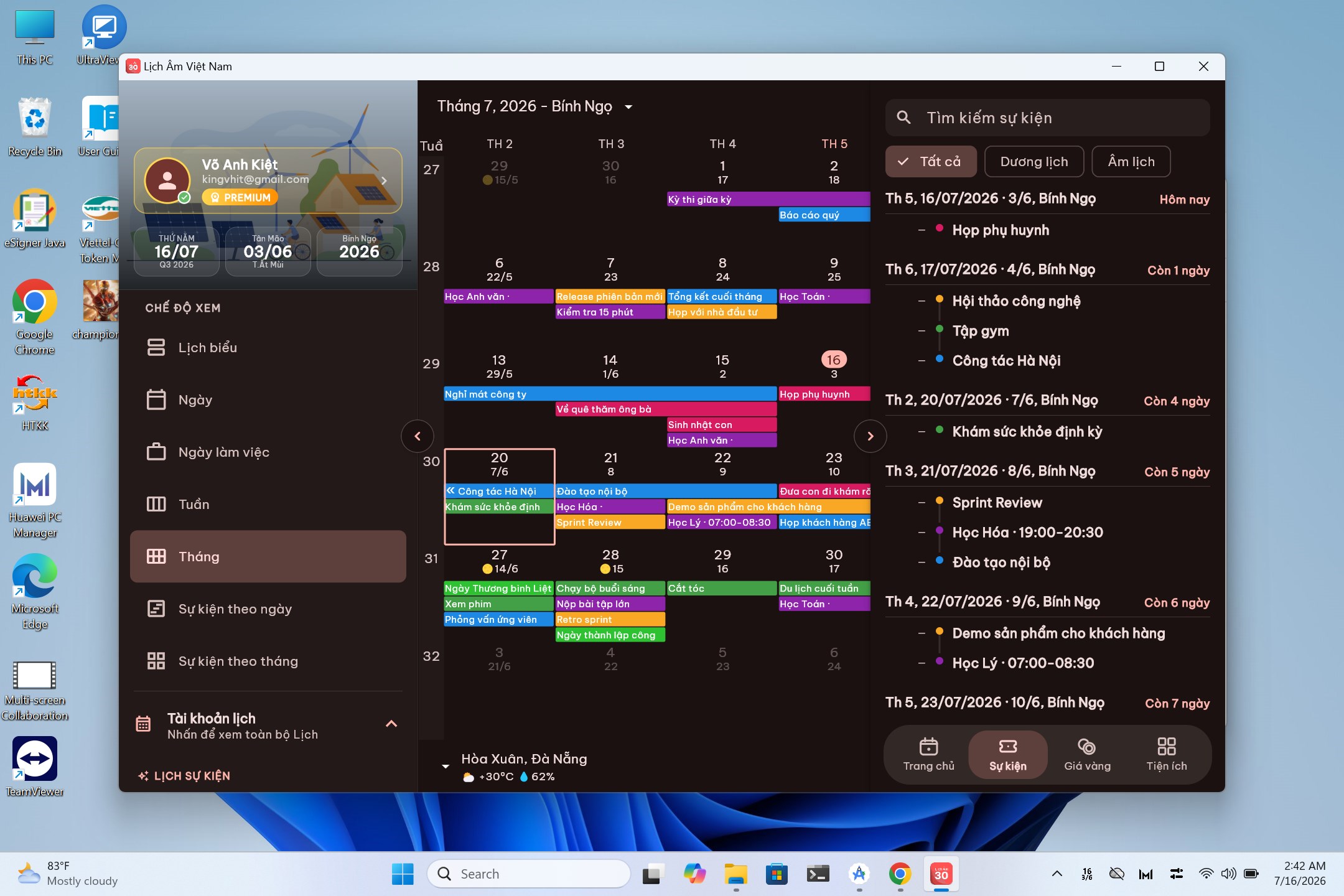 Lịch Âm Việt - đa nền tảng screenshot