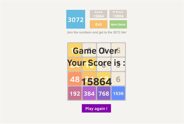 2048 odd numbers 3+3 max — 7