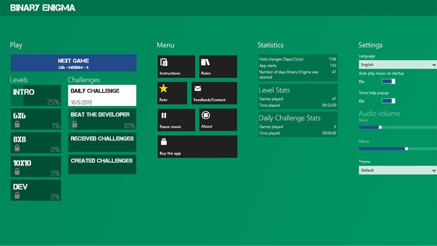 #3. Binary Enigma (Windows) 由: DeHoDev