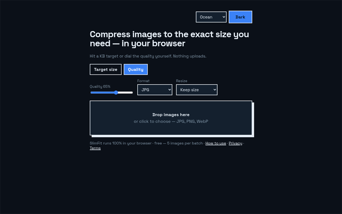 Compress Images to Target Size | SlimFit