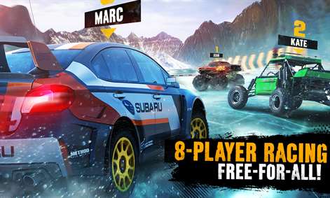 Screenshot: 8-PLAYER RACING
FREE-FOR-ALLS!