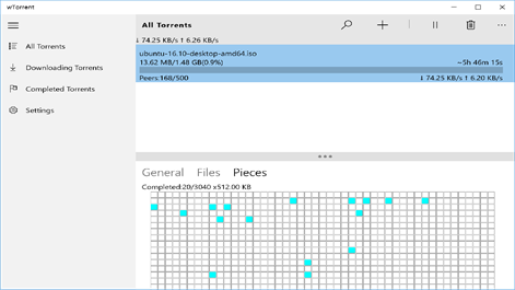 wTorrent Screenshot